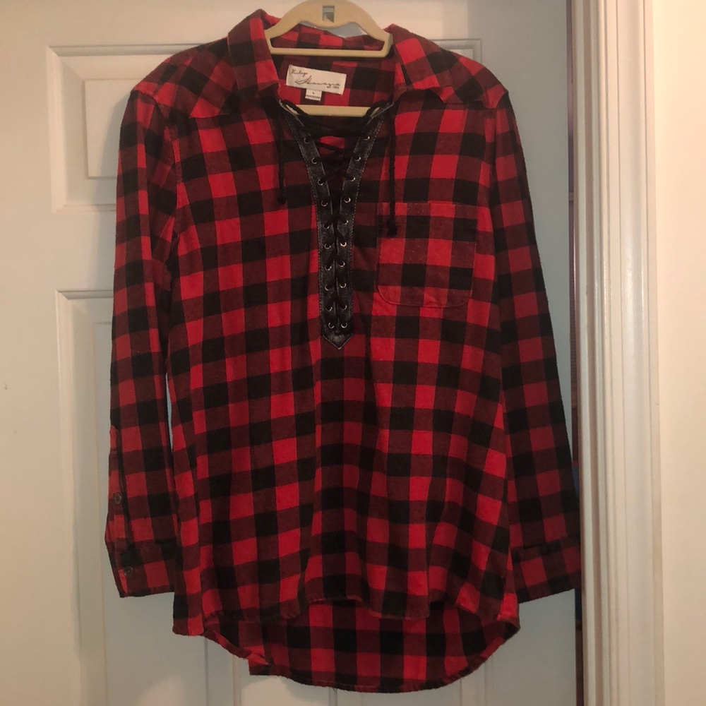 Vintage Havana Laced Plaid Shirt